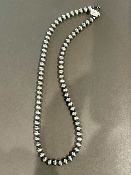 24” 8mm Pearls “Navajo Style”