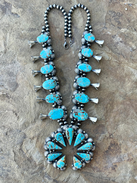 Gorgeous Mine 8 Turquoise Squash Blossom