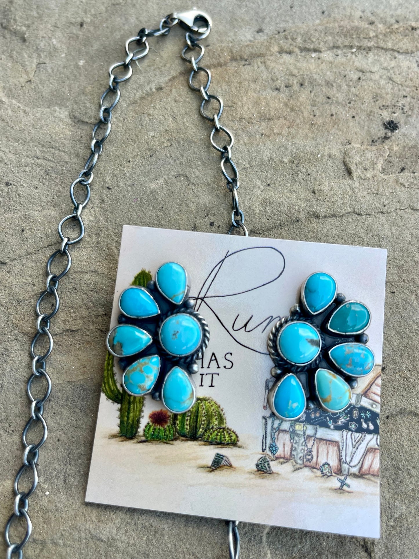 Stunning Kingman Cluster Lariat