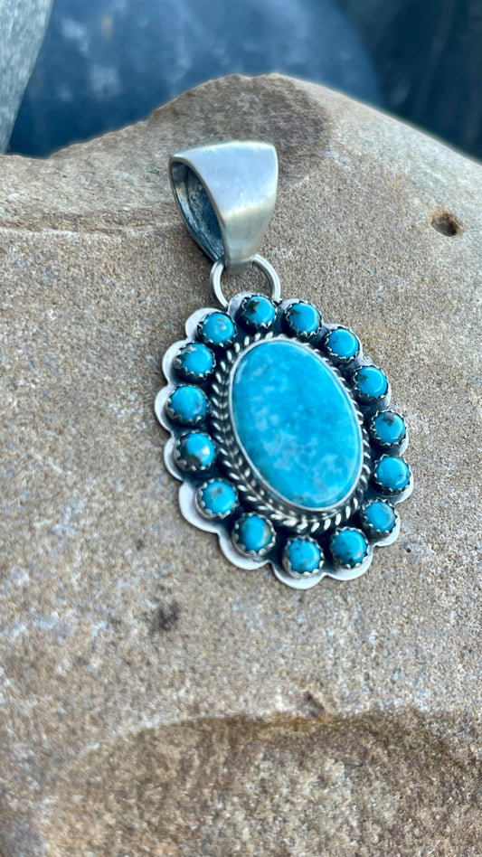 Turquoise Cluster Pendant