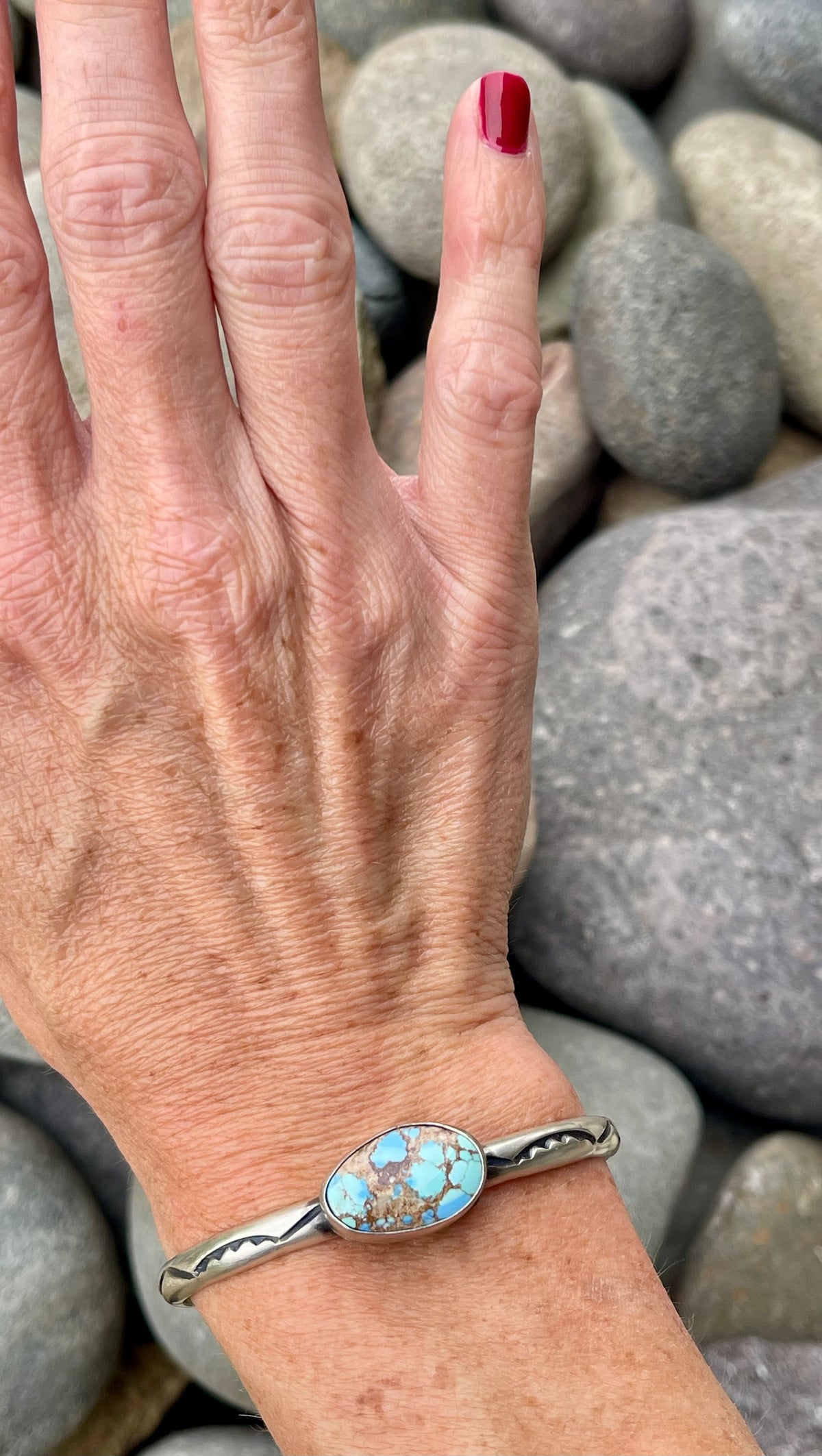 Golden Hills Stamped Stacker Cuff