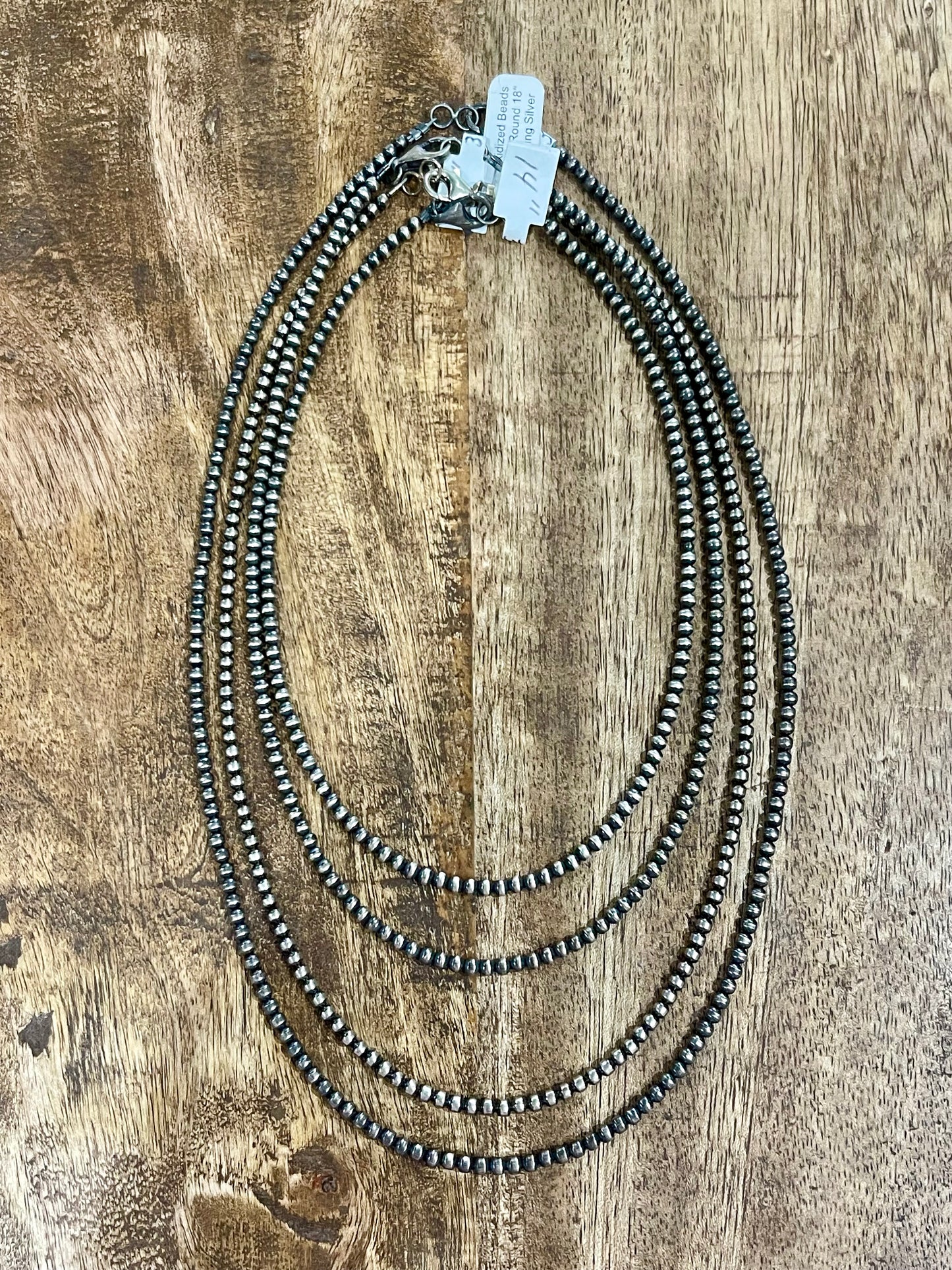 14” 3mm Pearls “Navajo Style”