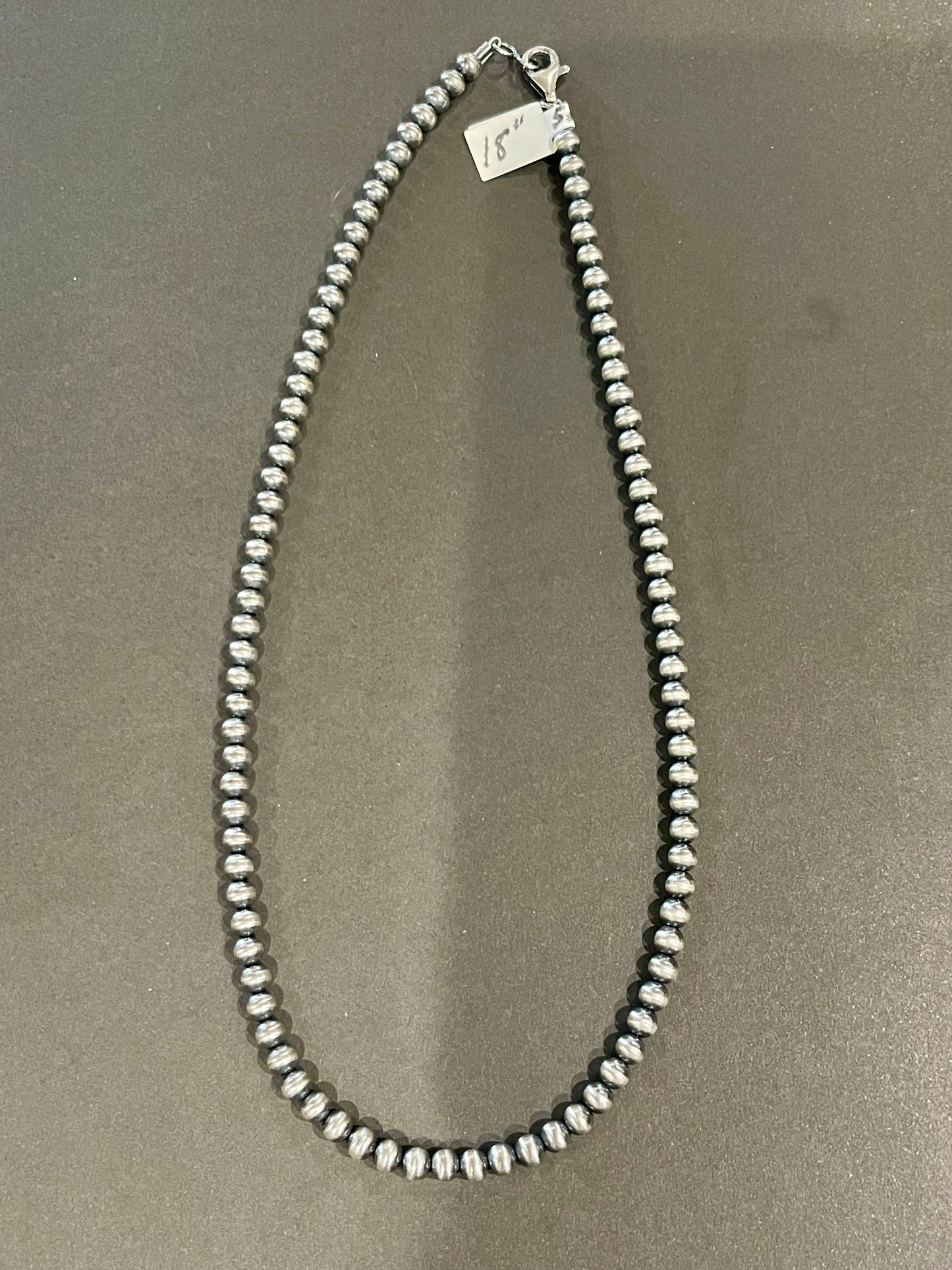 18” 5mm Pearls “Navajo Style”