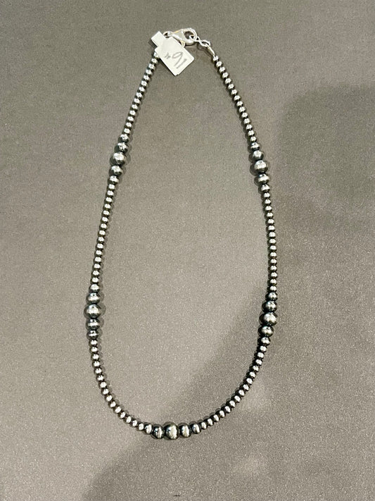 16” Graduated Pearls (Navajo Style)