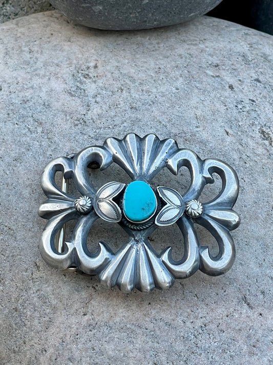 Sliver & Turquoise Classy Buckle