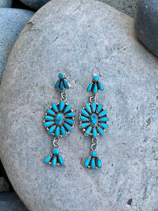 Natural Sleeping Beauty Stunning Earrings