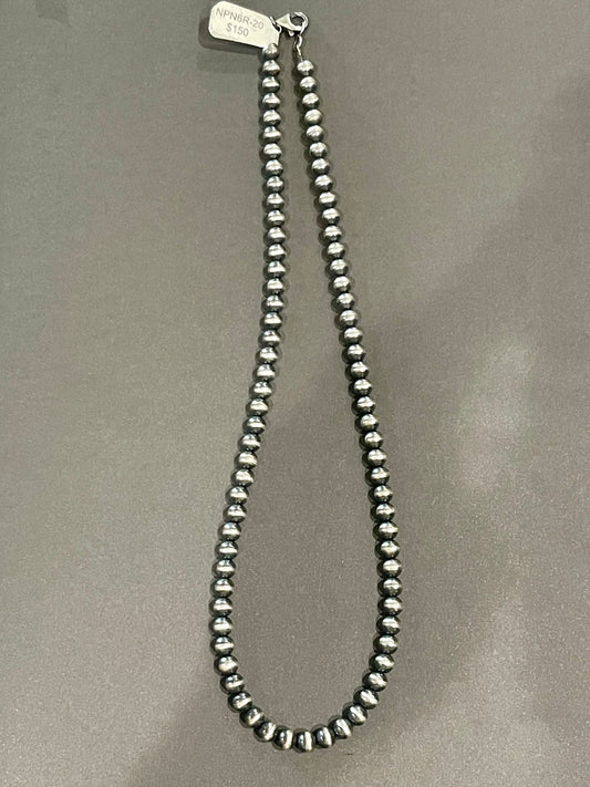 20” 6mm Pearls “Navajo Style”