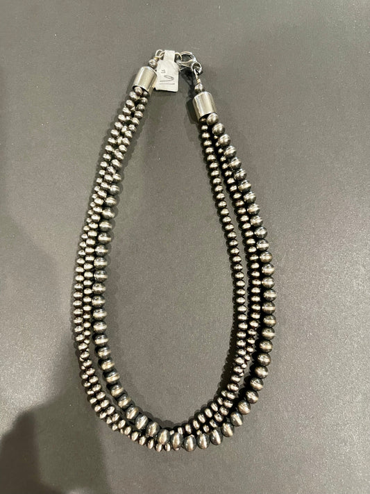 16” Triple Strand Pearls “Navajo Style”