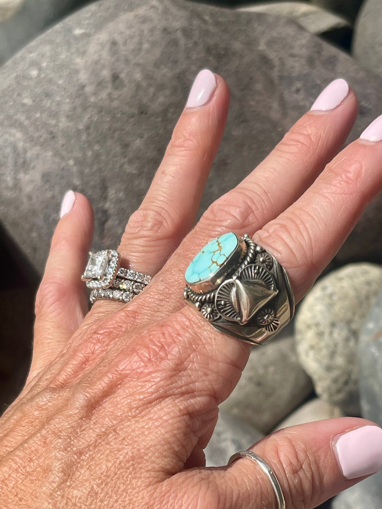 Mine 8 Cigar Band Ring