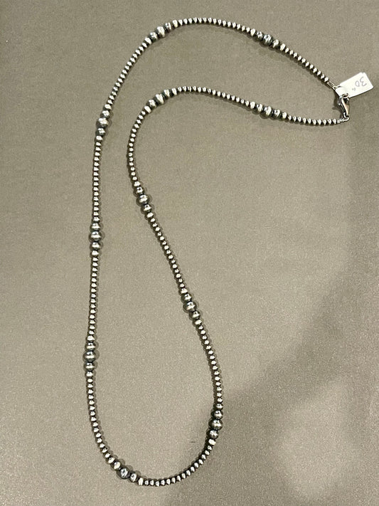 30” Graduated Pearls (Navajo Style)