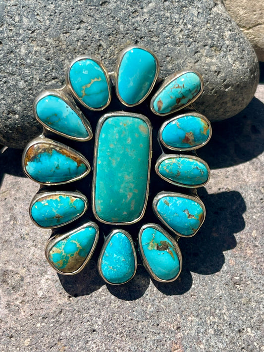 Huge Turquoise Cluster Ring