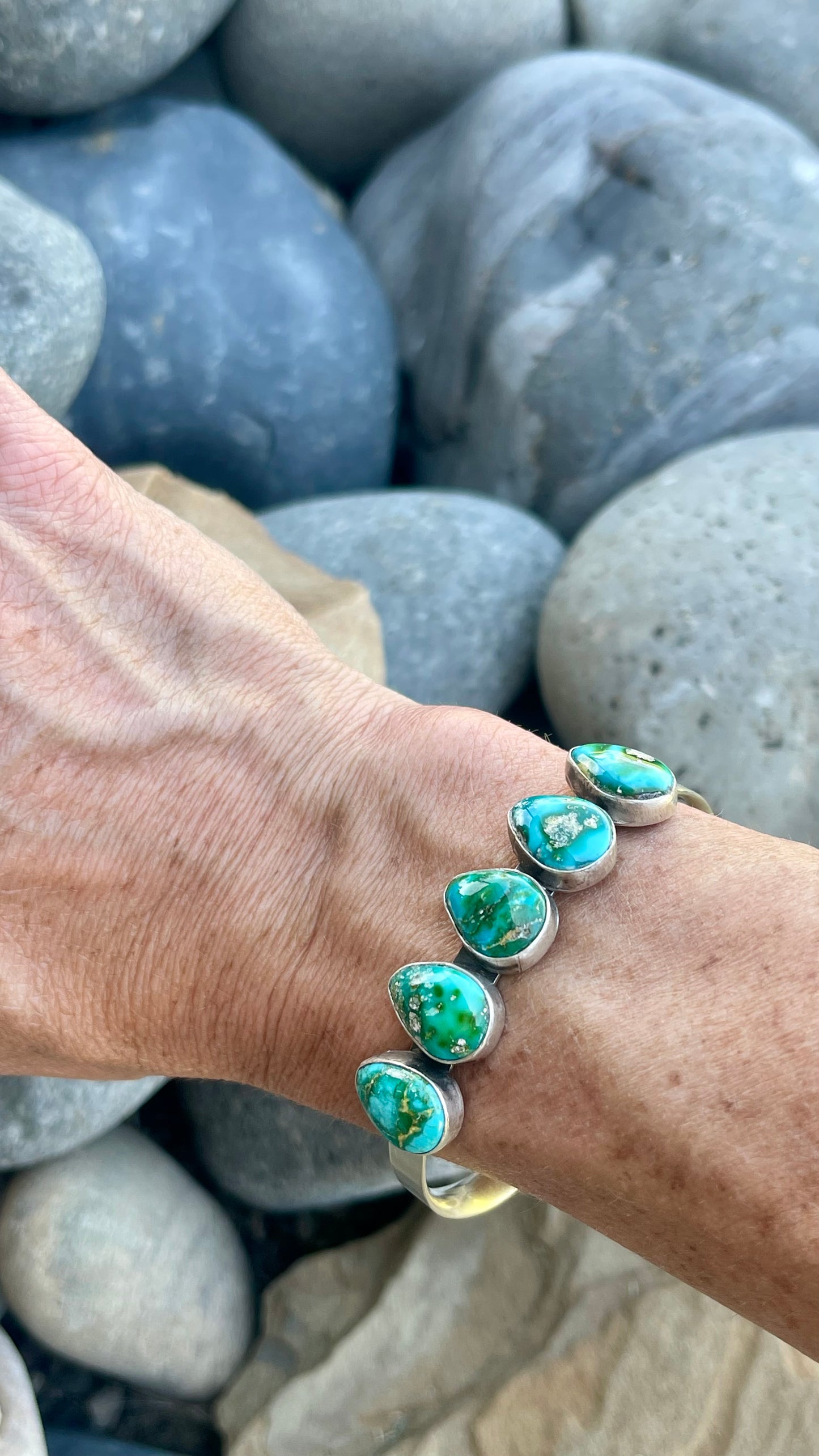 5 Stone Sonoran Gold Stacker Cuff