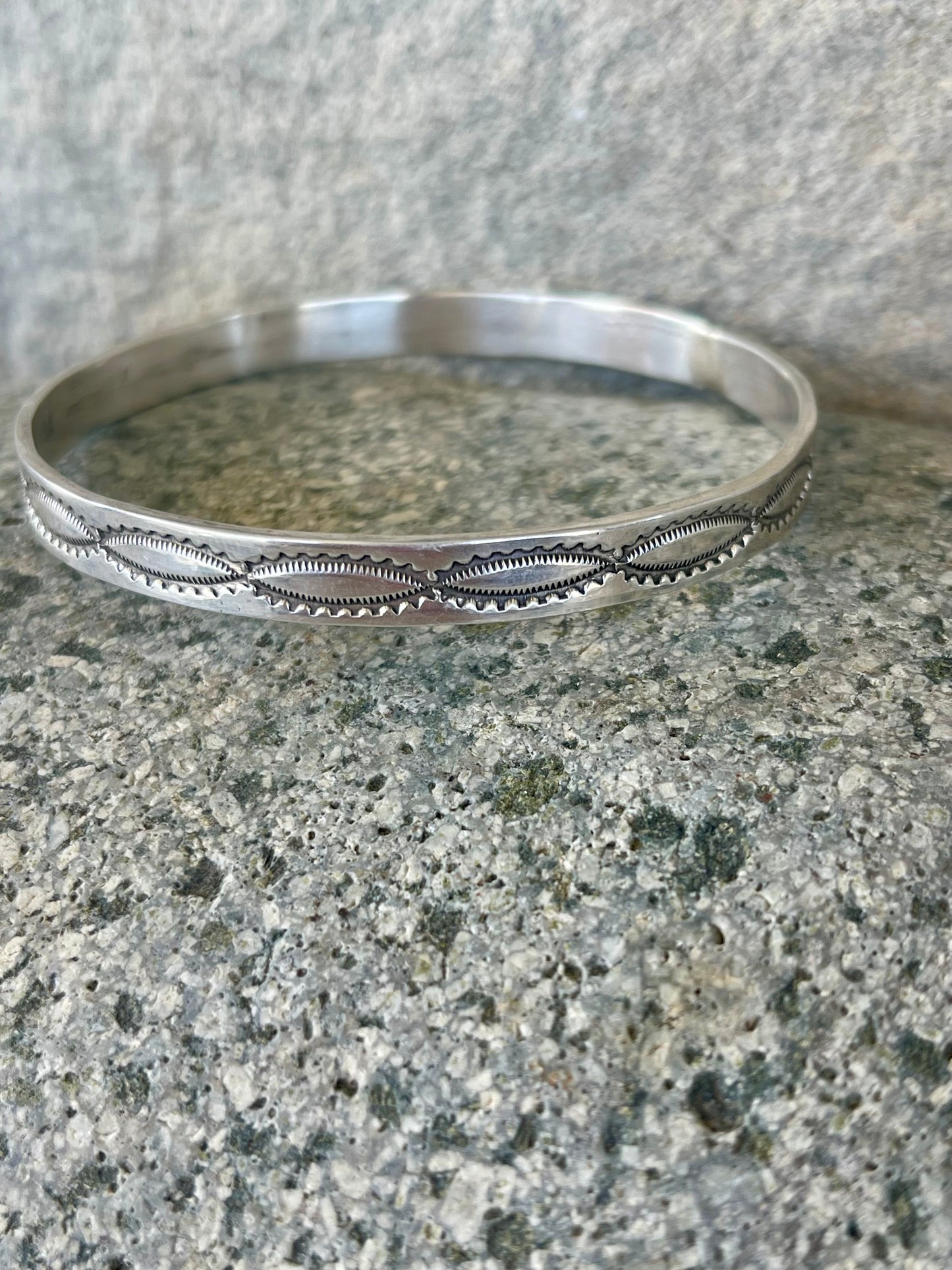 Stamped Bangle Bracelet