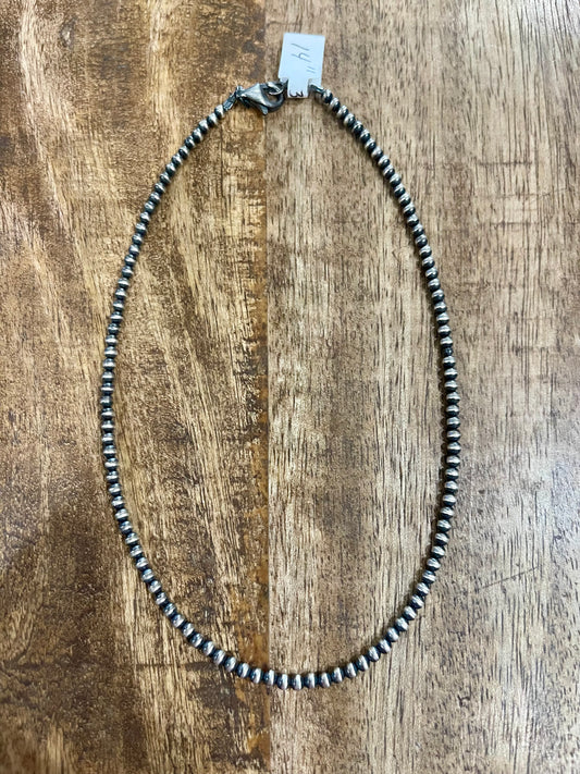 14” 3mm Pearls “Navajo Style”