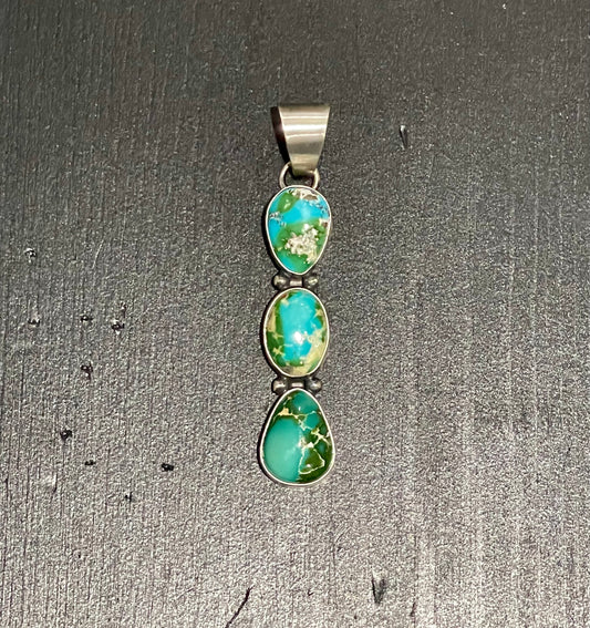 3 Stone Sonoran Gold Pendant