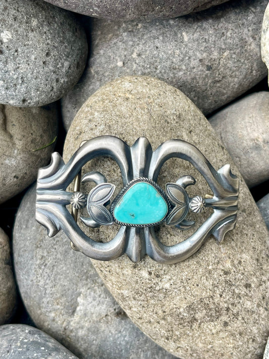 Turquoise Sandcast Buckle