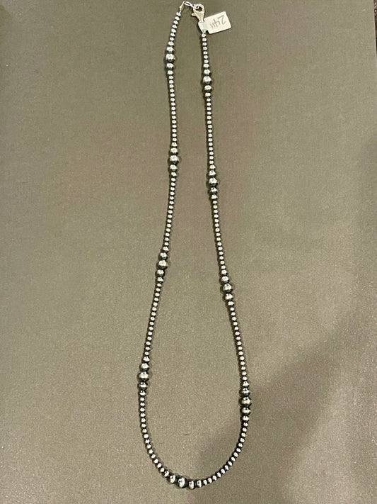 24” Graduated Pearls (Navajo Style)