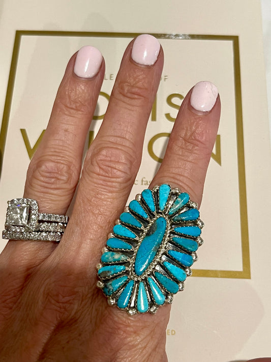 Turquoise Cluster Ring