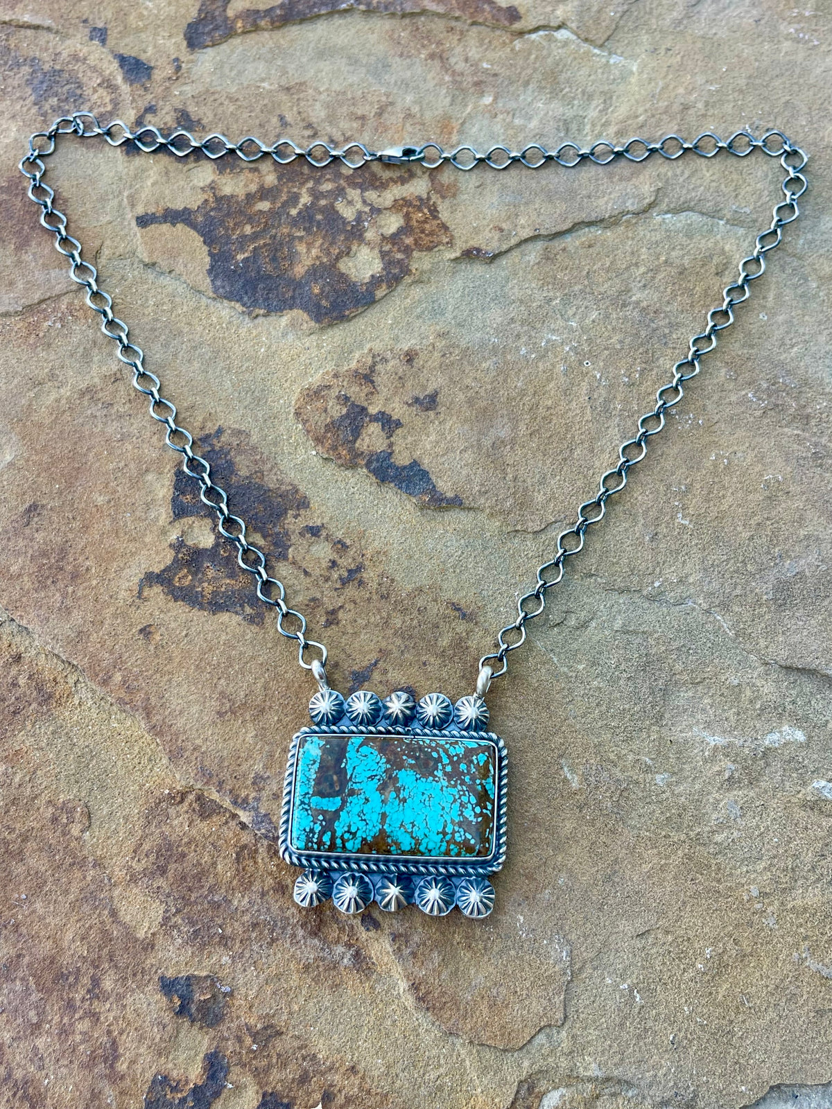 Mine 8 Square Starburst Bar Necklace