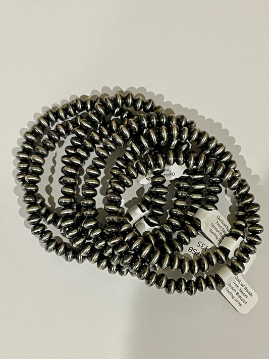 7mm Saucer Pearl Stretch Bracelet