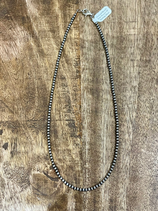 18” 3mm Pearls “Navajo Style”