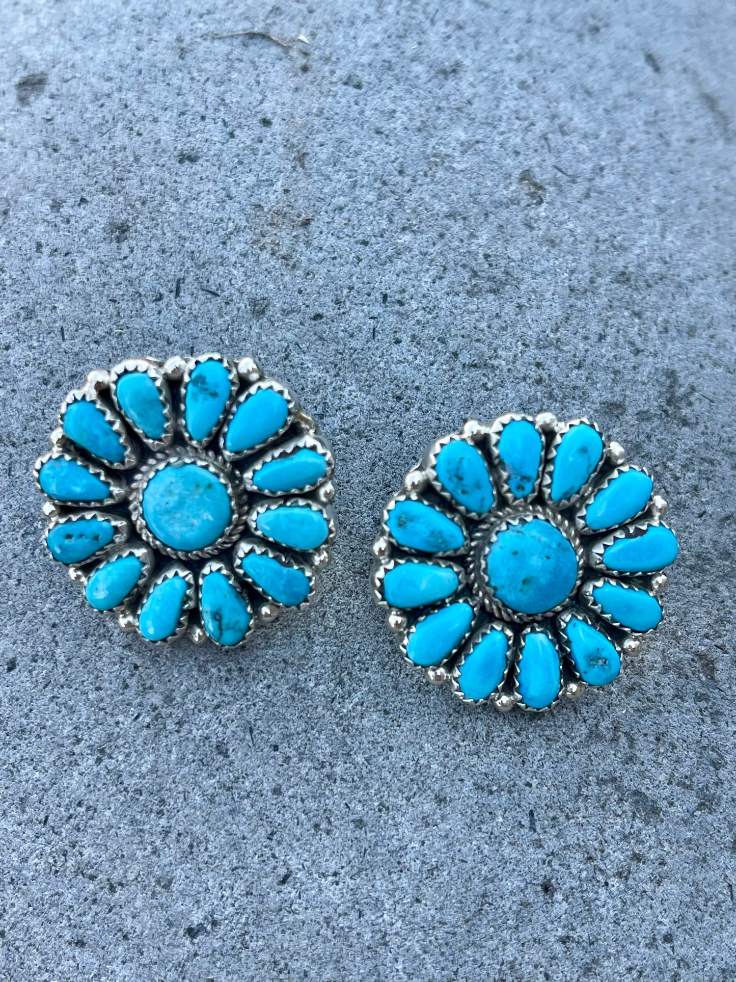 Turquoise Cluster Earrings