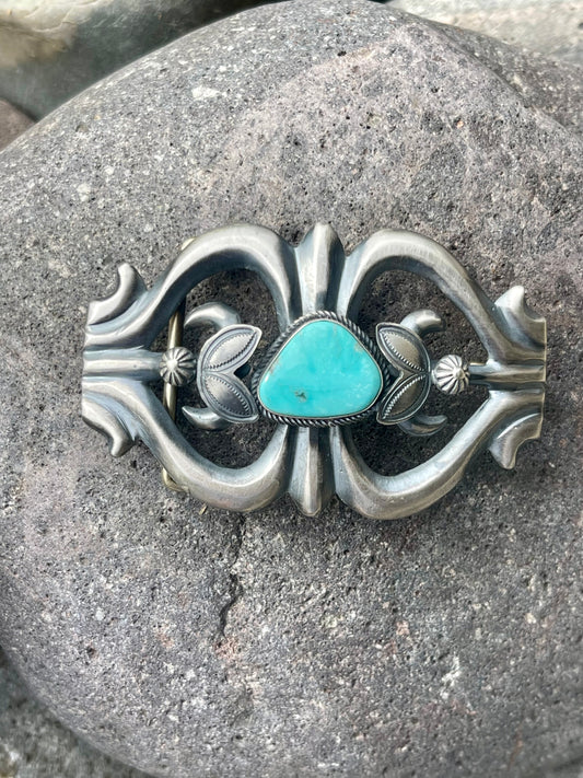 Turquoise Sandcast Buckle