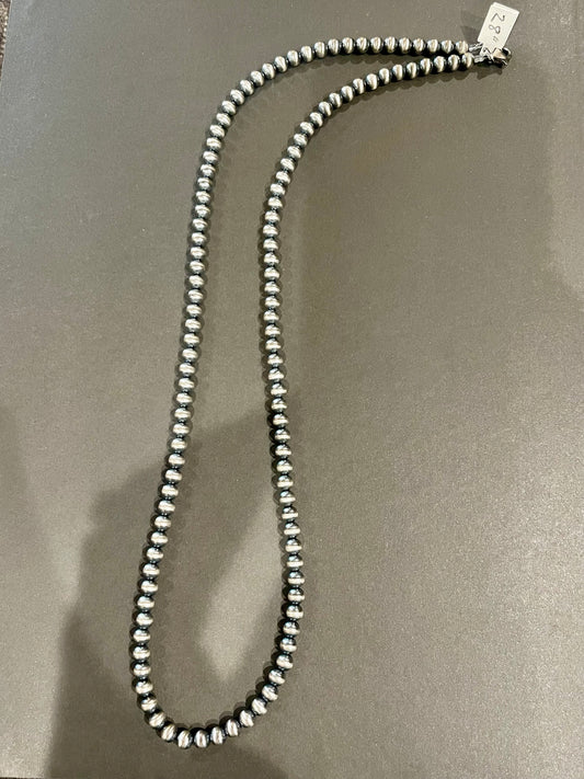 28” 6mm Pearls “Navajo Style”