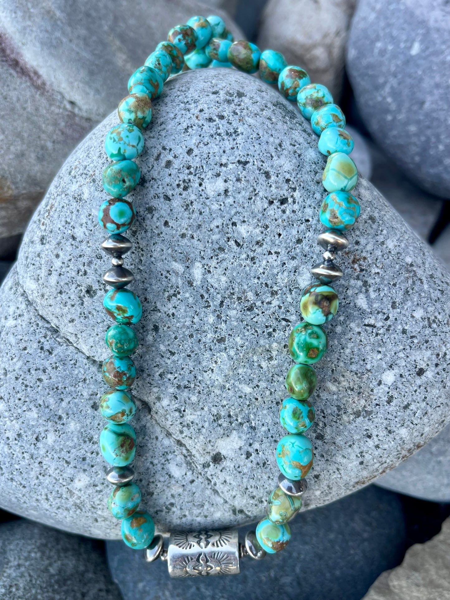 Sonoran Gold Stamped Pearl Necklace