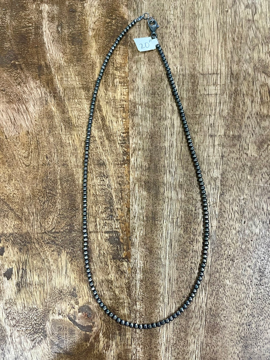 20” 3mm Pearls “Navajo Style”
