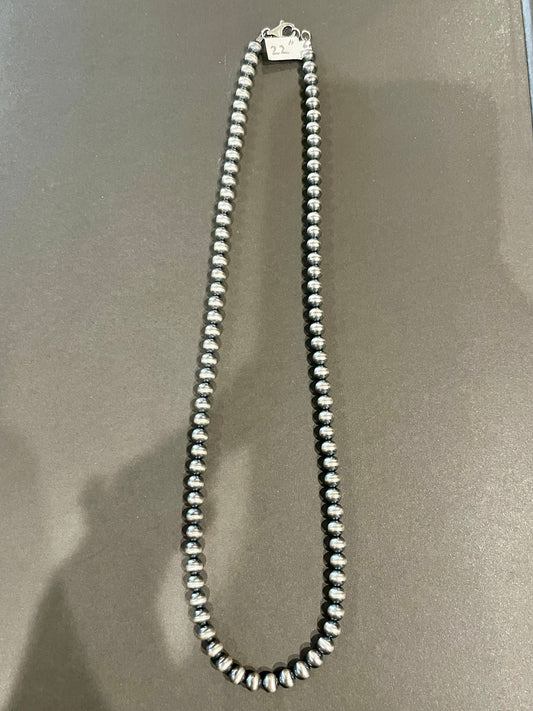 22” 6mm Pearls “Navajo Style”