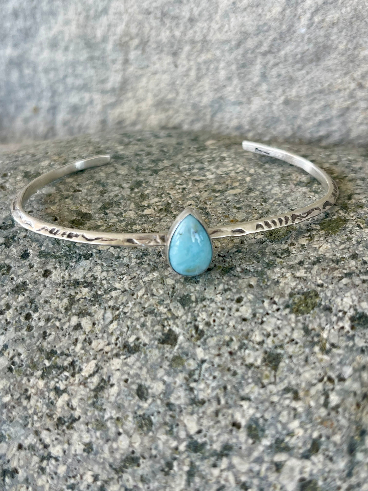 Larimar Stamped Stacker Cuff