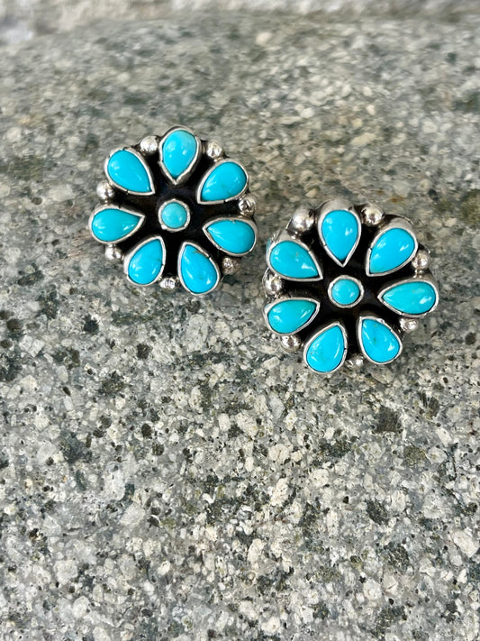 Turquoise Cluster Earrings