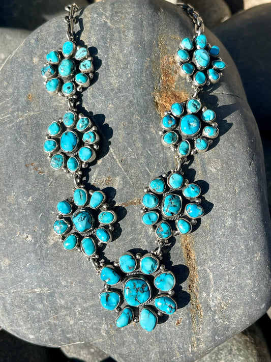 Turquoise Cluster Lariat