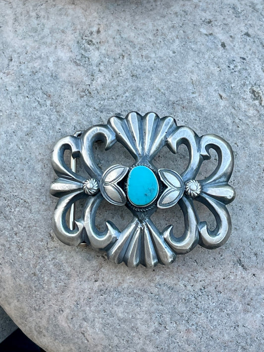 Sliver & Turquoise Classy Buckle