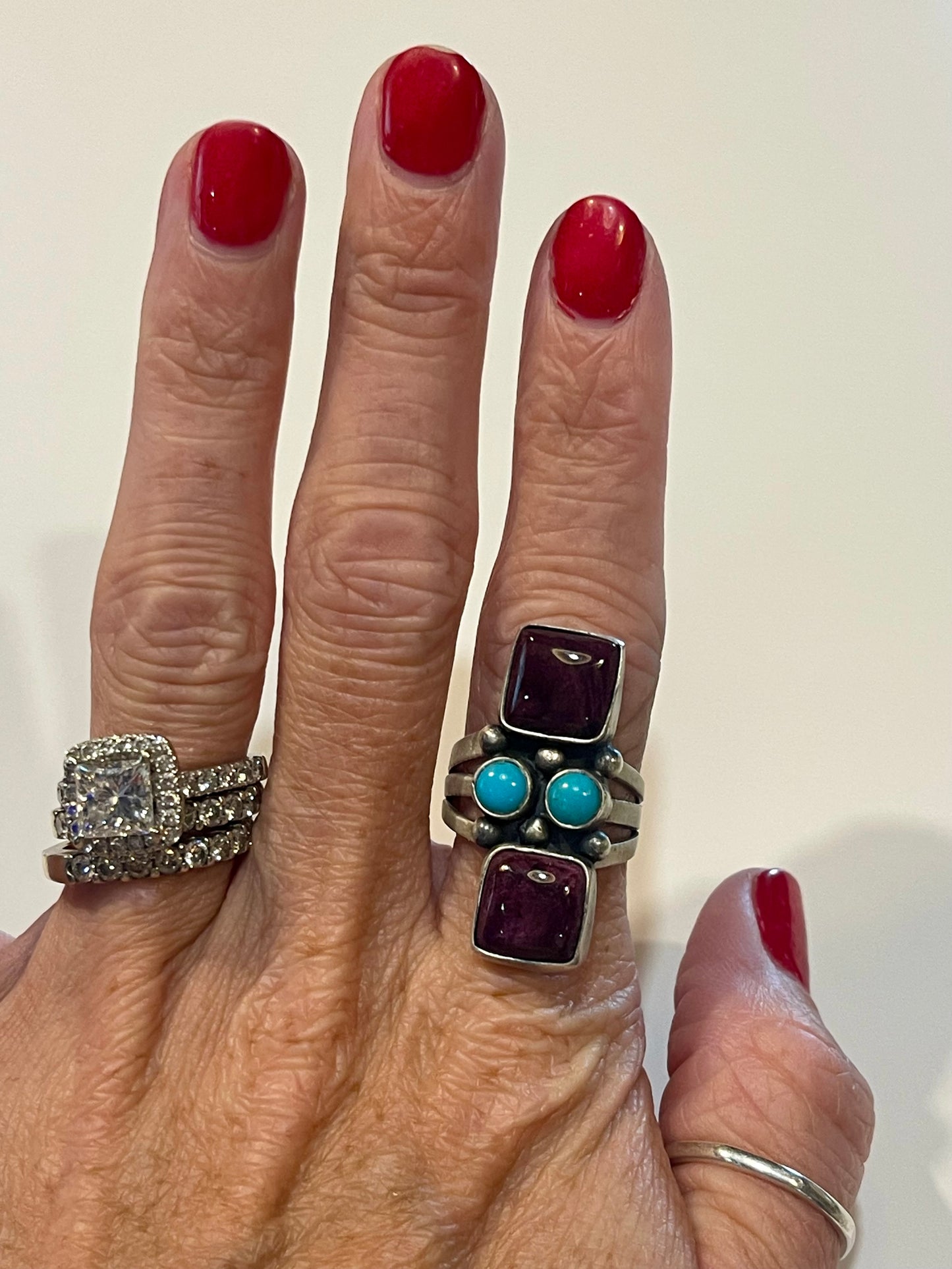 Purple Spiny & Turquoise Ring