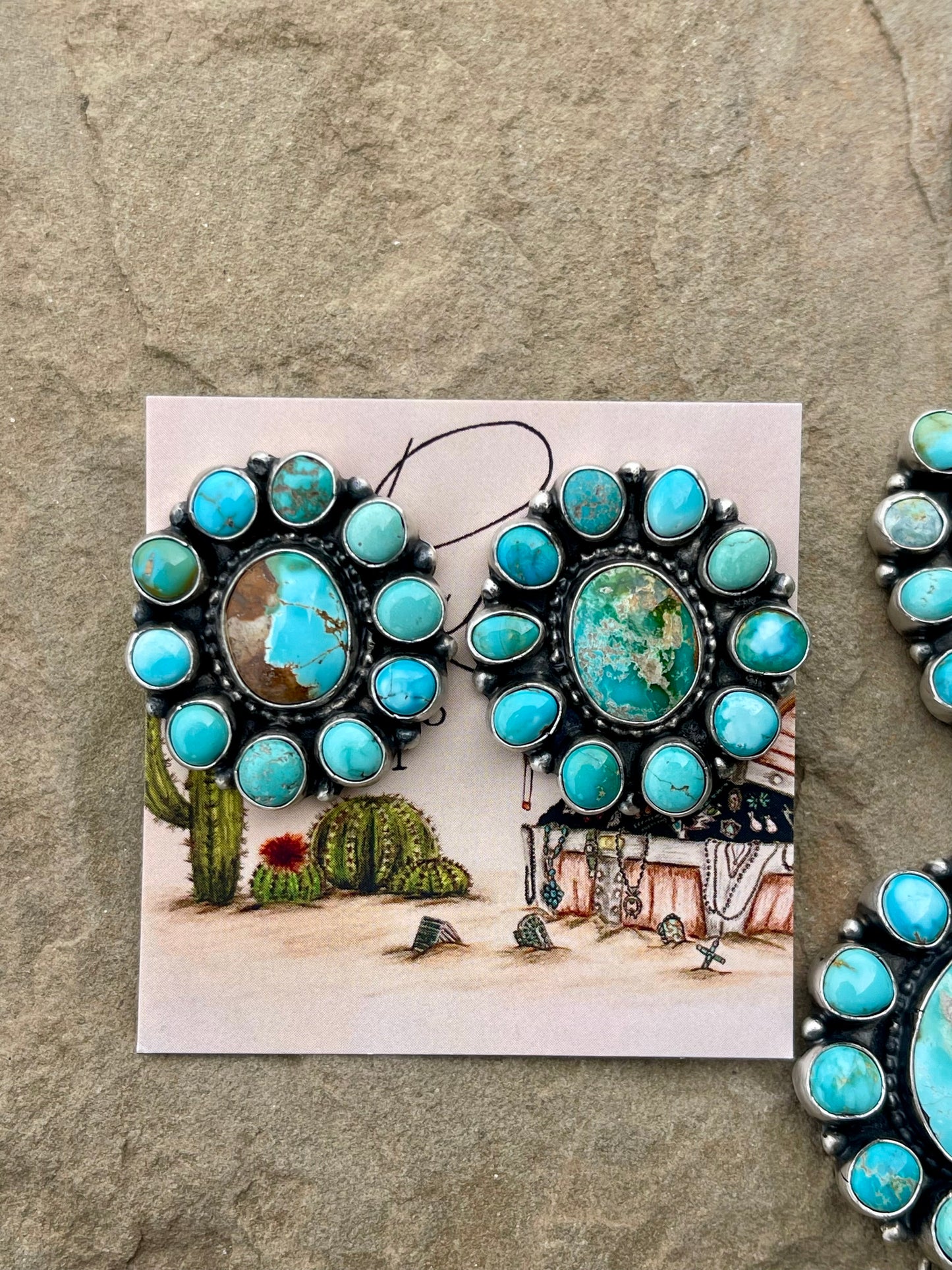 AMAZING Royston Cluster Lariat Necklace (set)