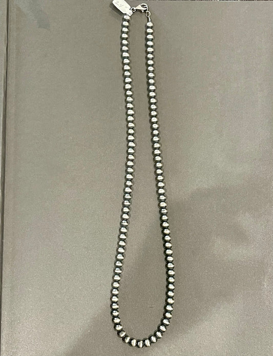 24” 6mm Pearls “Navajo Style”