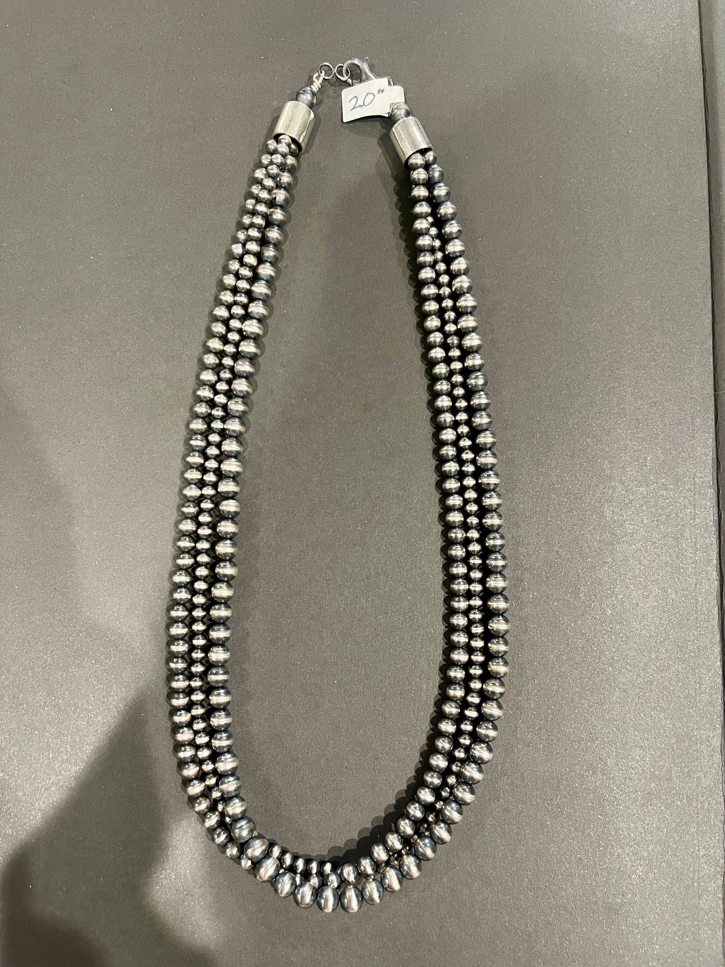 20” Triple Strand Pearls “Navajo Style”