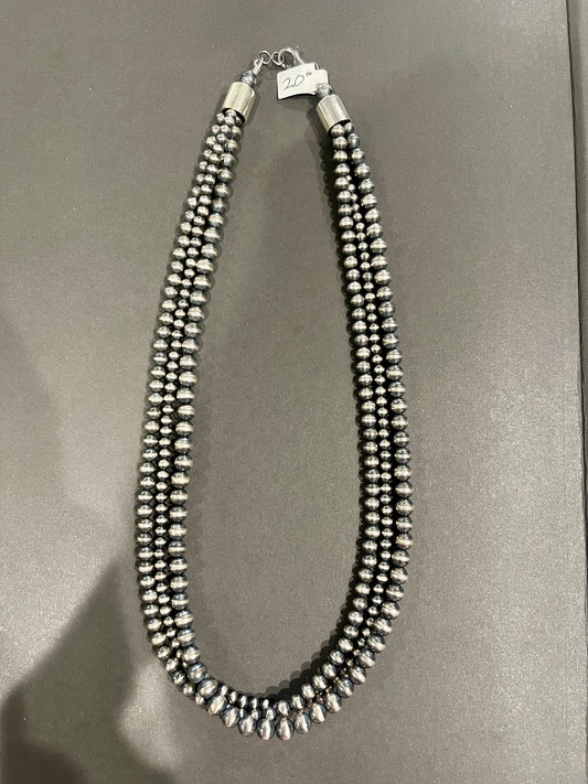 20” Triple Strand Pearls “Navajo Style”