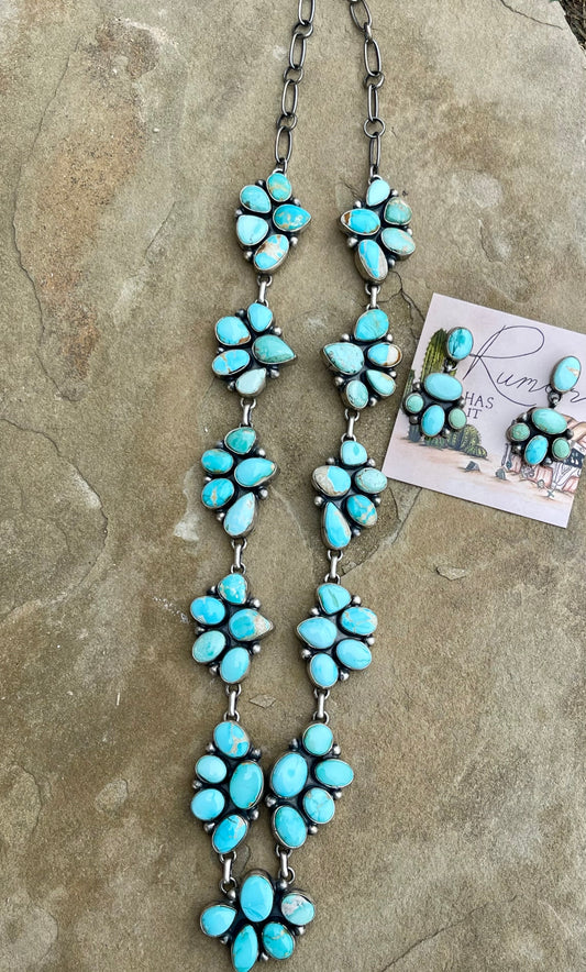 Royston Long Cluster Lariat Set