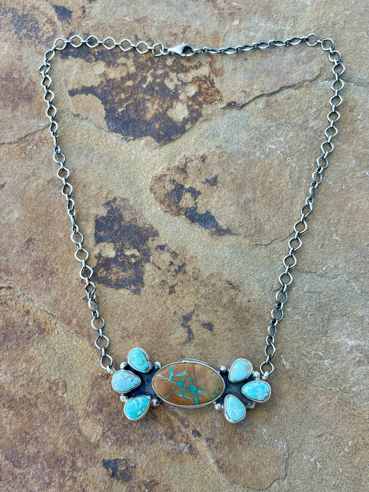 Royston & Boulder Cluster Necklace
