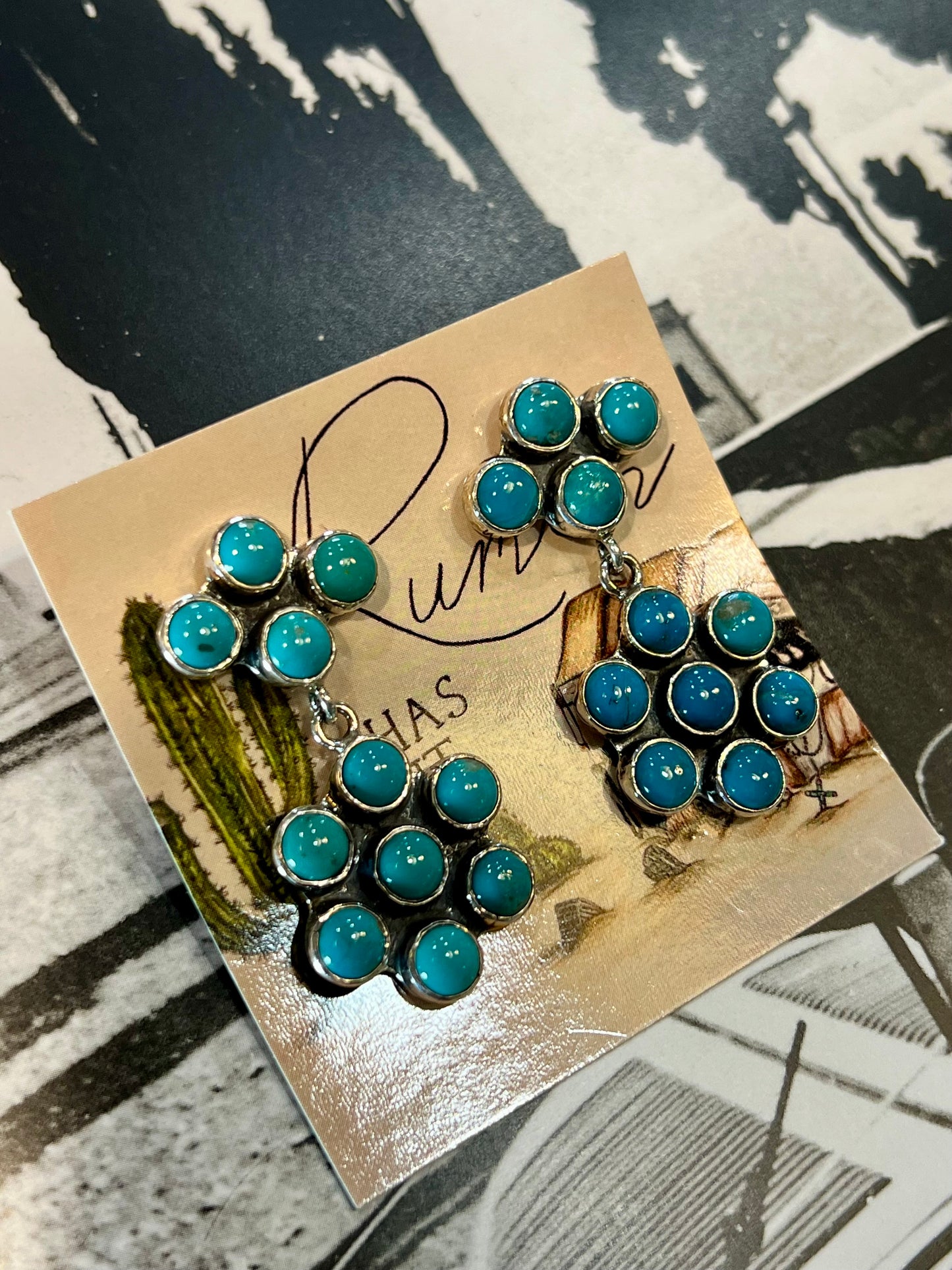 Federico Turquoise Cluster Earrings