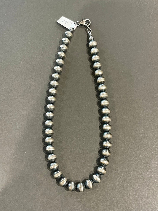 14” 8mm Pearls “Navajo Style”