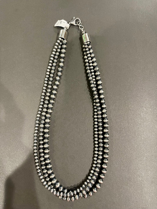 18” Triple Strand Pearls “Navajo Style”
