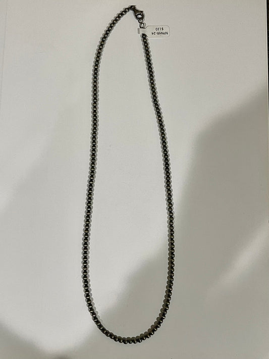 24” 4mm Pearls “Navajo Style”