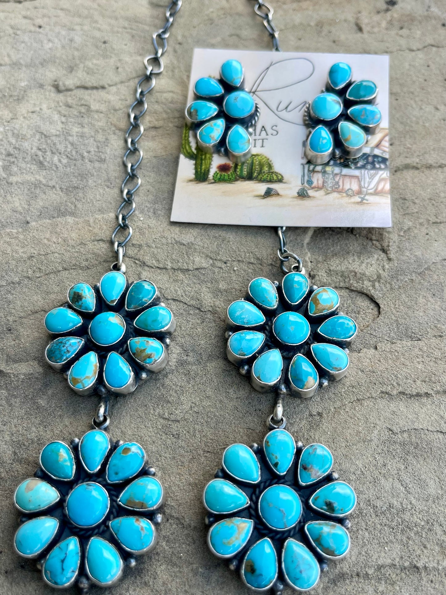 Stunning Kingman Cluster Lariat
