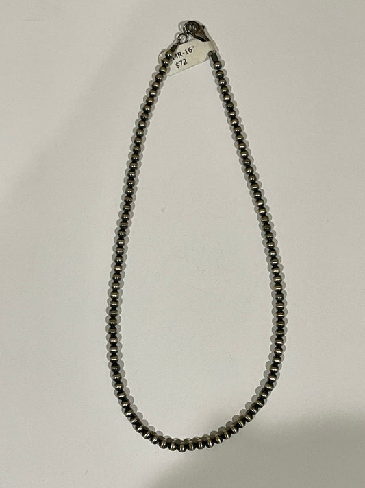 16” 4mm Pearls “Navajo Style”