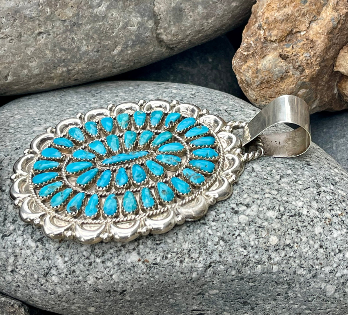 Turquoise Cluster Pendant