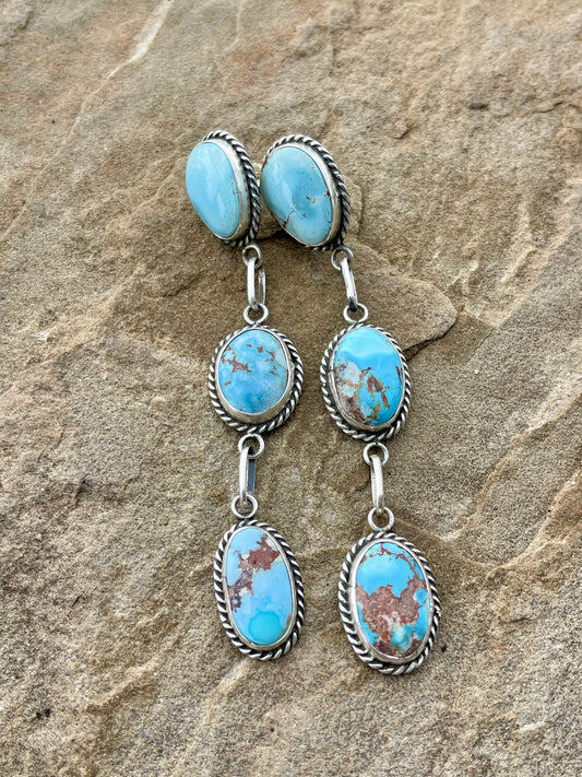 3 Stone Golden Hills Earrings